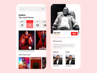 Explore movies app concept app app design branding design movies typography ui