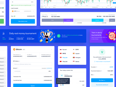 UI Elements for cryptocurrency platform crypto cryptocurrency elements platform saas ui ui kit ux web web app website