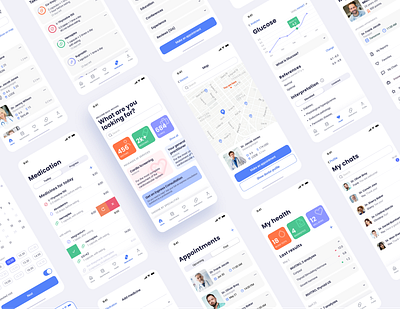 Medico — medical app concept app design concept doctor app health care ios app medical medical app mobile design user experience user interface uxui