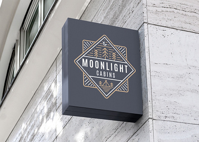 Moonlight Cabins Logo branding cabin cabins coffee concept creative custom design hotels illustration light logo logo design minimal minimalist modern moon moonlight motel ui