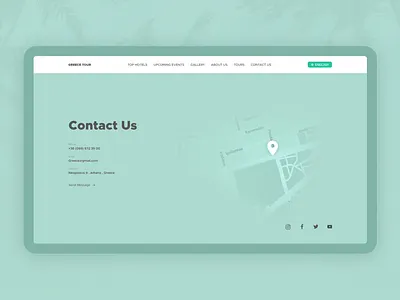 Travel Website,Contact contact desing flat fluent greece travel ui