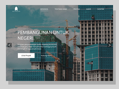 Antariksa Website Design blue build builder building construction design figma green grey homepage project skyscraper ui ui design uidesign