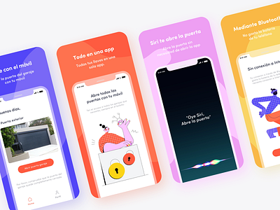 PARC Home - Apple Store app app store apple store appstore bluetooth door google play illustration introduction minimal parking phone siri ui ux welcome screen