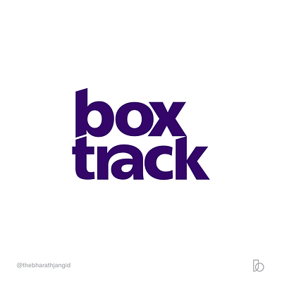 Box track Logo Type brand design branding design flat icon illustrator logo minimal typography vector