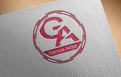 Genius Artist design flat logo logo design minimal mordern logo photoshop