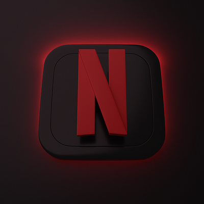 Netflix | Big Sur App Icon 3d app icon big sur blender branding graphic logo ui