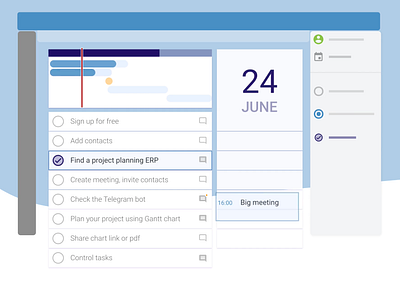 Timlin.app Landing animation app enterprise gantt chart illustration madeontilda meeting project management saas tasks tilda time tracking ui webdesign