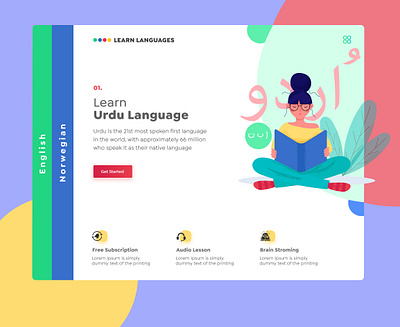 Learn Languages art branding character concept creative design illustration langing page language learning languages typography ui uiux uiuxdesign urdu ux vector