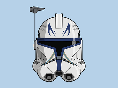 Captain Rex army captain captain rex clone clone trooper clone wars clones design empire flat illustration kamino minimal republic rex senate soldier star wars starwars vector