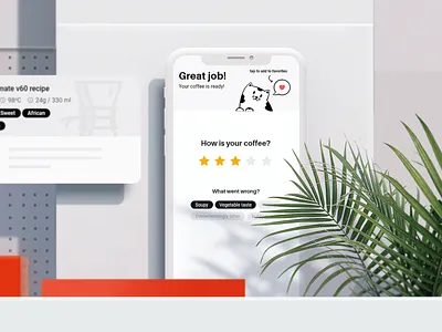 ☕🌿 Coffee app mockup 3d 3d art app appdesign coffee design designer digital render ui ux web website