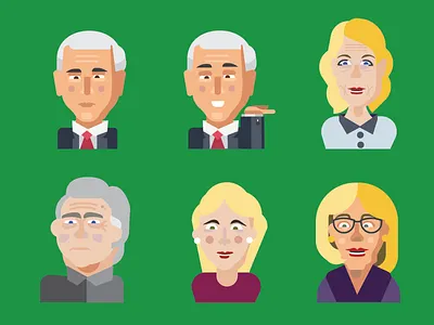 Trump Friends Emoji Pack betsy devos friends ivanka kelly ann mike pence steve turmp