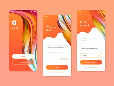 Mobile App UI - Login adobe adobe illustrator adobe photoshop adobe xd apple apple watch design login login design login form login screen logo mobile playoff rebound ui design ux design