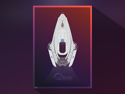 Origin 600i Poster gradient origin poster space spaceship star citizen stars starship vector art vectorartwork