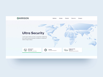 Garrison Website animation graphic design illustration scroll technology typography ui ux web