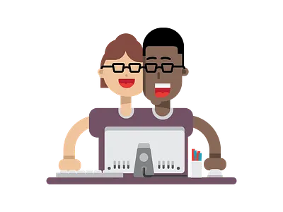 Twin series illustration | Co-Working Space co working space computer office design twin