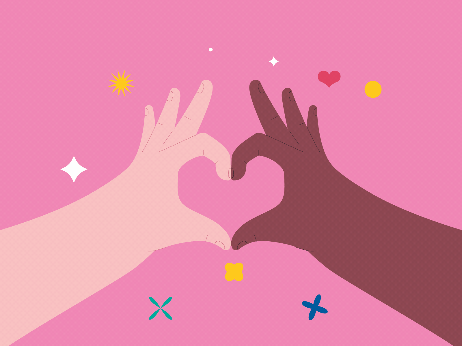 SNFCC HANDS 01 2d animation aftereffects blackwhite design fingers hands heart illustration love lovehands motion design vector welcome