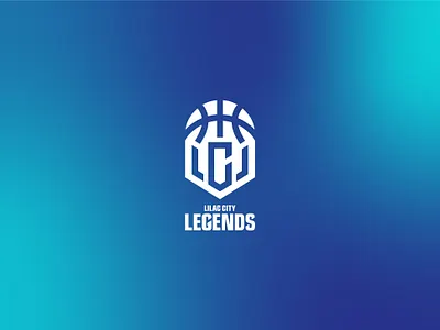 Lilac City Legends basketball blue branding graphic design icon logo teal vector