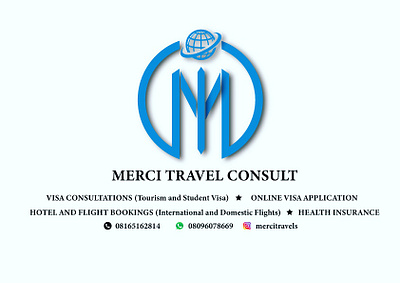 MERCI TRAVEL CONSULT graphicdesign logo logodesign logotype