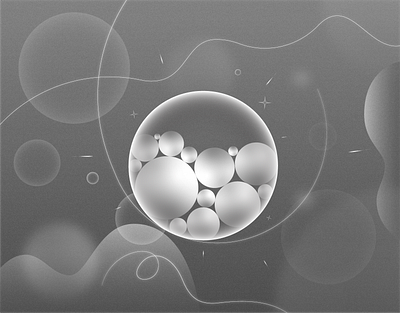 Breathe animation bright bubble burst dark gradient grain grey minimal motion