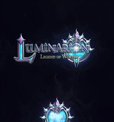 Logo for card game Luminarion 2d design digitalart fantastic game gameart gameinterface games logo sci fi ui