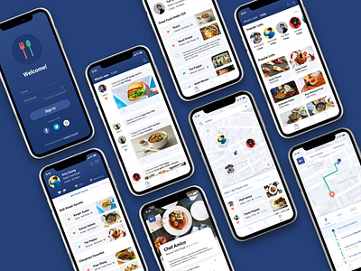 Foodie App business directory community design food food and drink food app ios mobile service social ui ux yelp