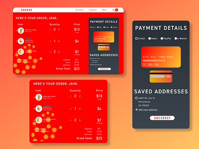 Daily UI Challenge: Day 02 | Checkout Page branding cafe card checkout checkout form checkout page colors dailyui design figma figmadesign gradient payment ui ui design uidesign web design webdesign website website design