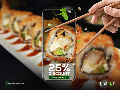 Tempura Roll Sushi - Social Media Post social media post social media post design sushi roll