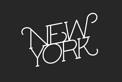New York New York branding font font design fonts illustration newyork typeface typographic typography