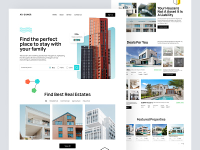 Property Landing Page design homepage interface landing landing page ui web web design website