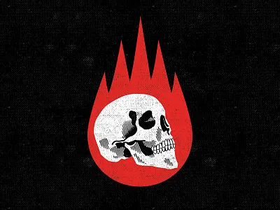 Burn it down illustration logo logo design skull art skull logo