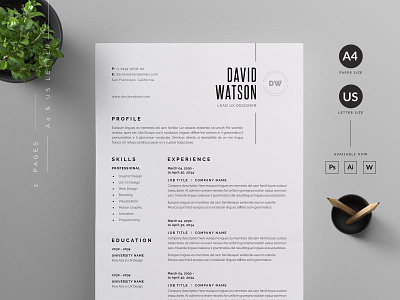 Resume/CV cover letter cover letter template creative curricular vitae cv design cv template designer resume die microsoft word minimal modern ms word professional resume resume bundle resume design resume template us letter vector word