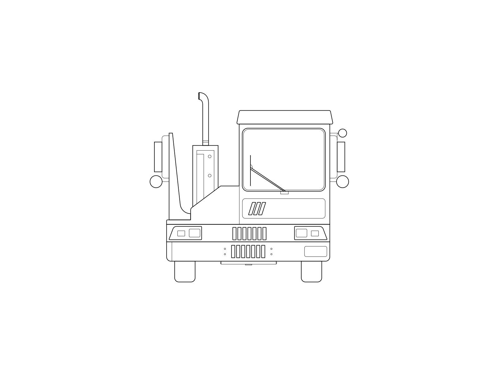 Truck Illustration clean illustration illustrator industry linework simple truck vector