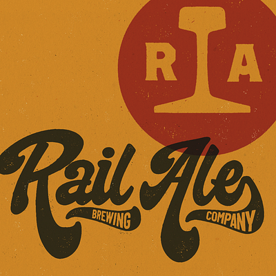 Rail Ale Brewing Company beer font illustrator logodesign logos photoshop script texture