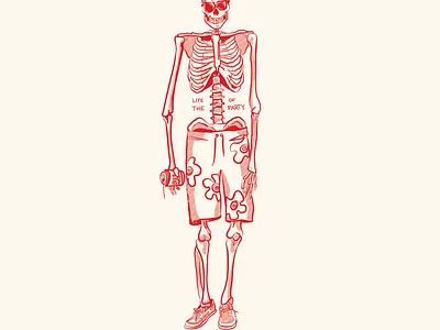 Life of the Party - Beach Towel Illustration apple pencil drawing illustration procreate