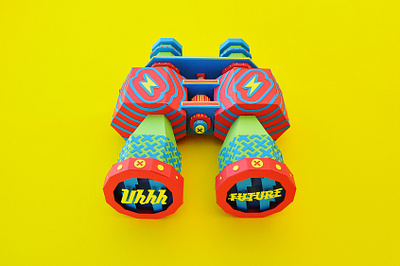 Uhhh Future (Paper Craft) binoculars colors design paper paper art papercraft papercut sculpture type