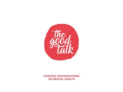 The Good Talk branding community design logo mental health typography