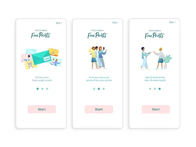 Onboarding app branding design flat illustration ui