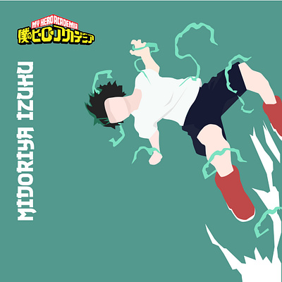 Bokuno Hero - Midoriya Izuku in frame adobe adobe illustrator design flatdesign flatdesigns illustration illustration art illustrations illustrator