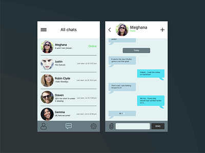 Design challenge - Direct messaging app design challenge illustrator cc messaging app