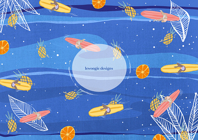 Underwater artist card design design fashion illustration illustrator logo poster poster art poster design