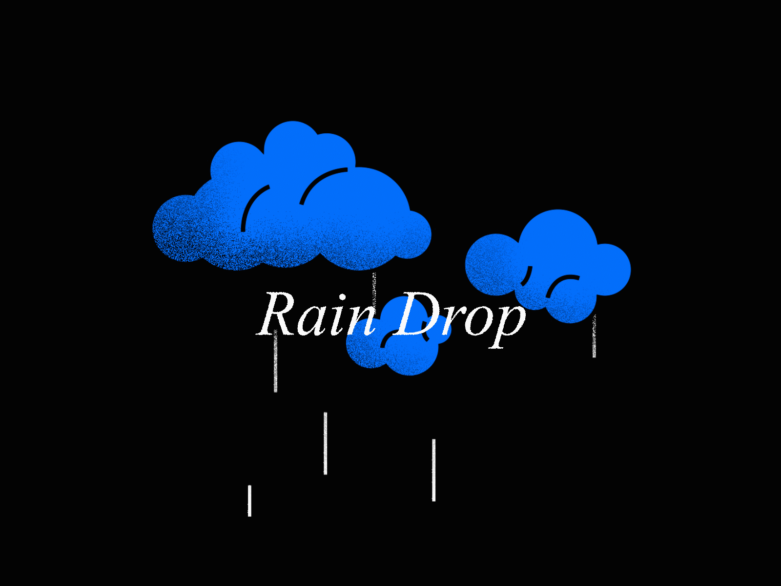 rain drop aftereffects animated gif animation design flat illustration minimal vector