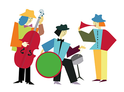 Music band adobe illustrator cartoon colorfull flat illustration graphic illustration instruments music music band music player musician playing music vector