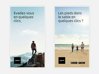 Uber Summer Digital OOH adventure beach billboard cinemagraph digital out of home ride sharing summer travelling uber