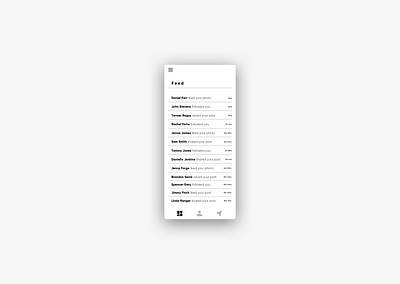 Daily UI Challenge #47 Activity Feed activity feed app dailyui dailyui047 design feed typography ui