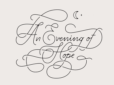 EveningofHope branding design lettering lettering art logo typography