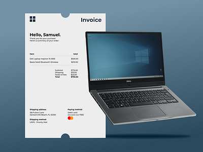 E-mail receipt branding daily design flat minimal minimalist typography ui ux web website
