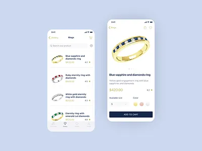 DailyUi 012 - E-Commerce Shop (Single Item) adobe xd app app design clean ui daily ui dailyui dailyuichallenge design ecommerce ecommerce app ios ios app design jewelry jewelry shop jewelry store ui ui design uidesign user interface userinterface