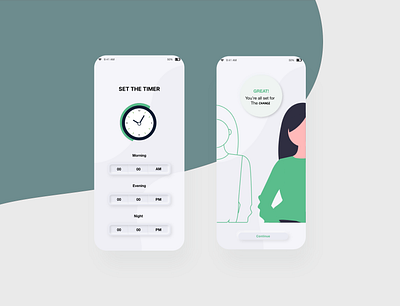 Onboarding - I am Change app change flat green minimal motivation neomorphism softui ui ui design uidesign uiux ux ux design uxdesign