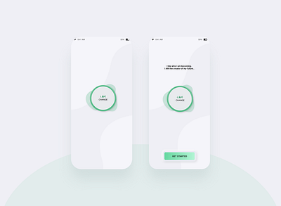 I AM CHANGE - Launch 2020 animation app appdesign change flat green minimal minimalism motivation neomorphism sketch softui ui ui design uidesign uiux ux ux design xd