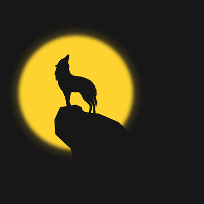 Wolf howling animation art artwork design flat flat design flat illustration flatdesign illustration ilustration ilustrative art ilustrator vector